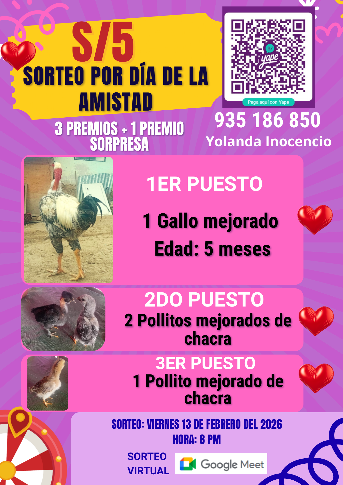 Sorteo por Día de San Valentín